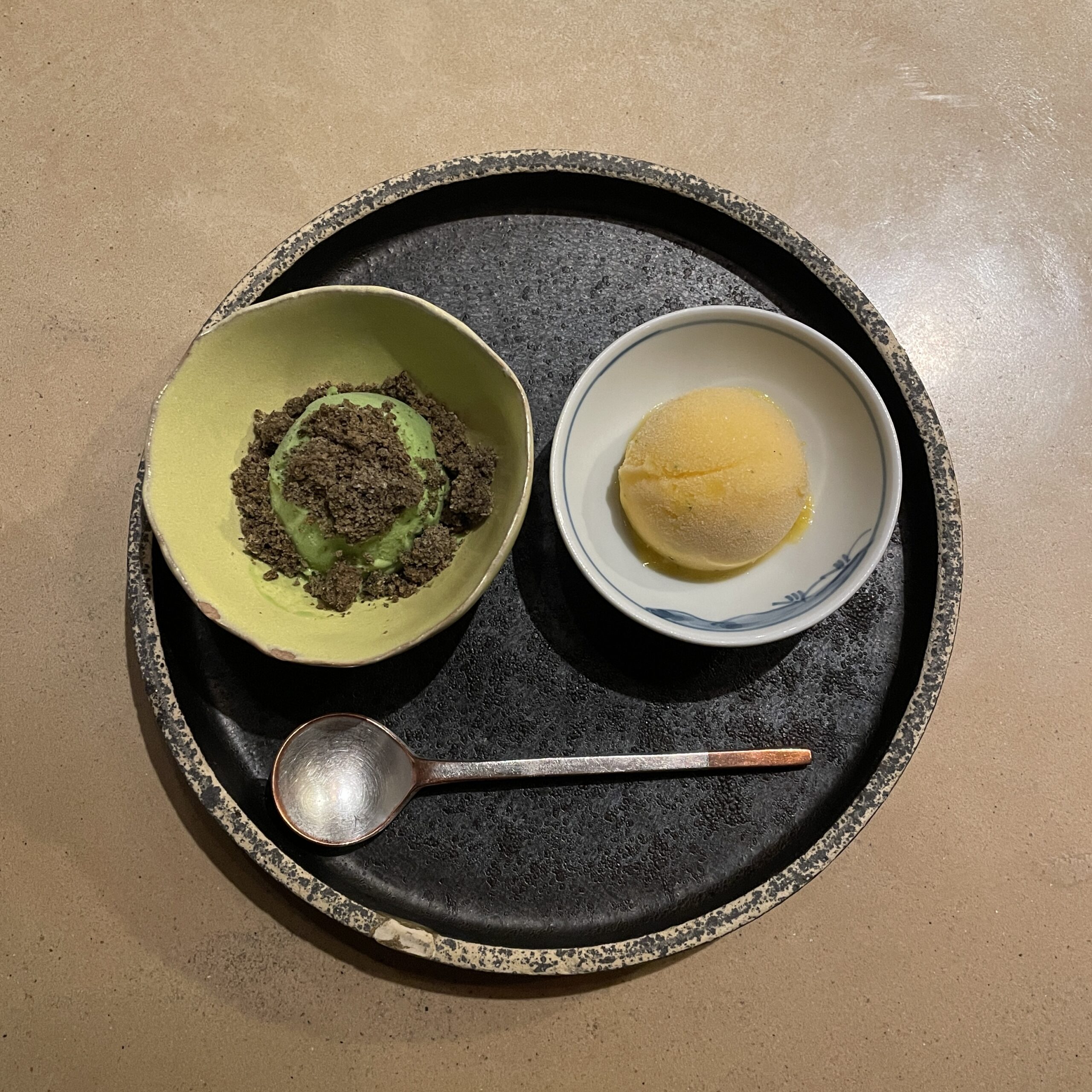 緑の器のソルベ